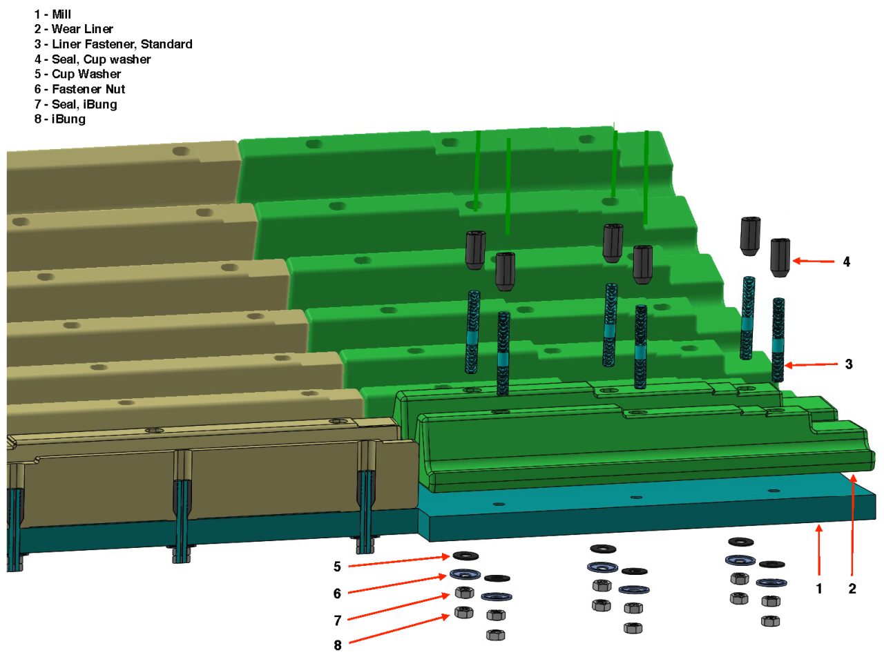 Exploded view of the Kaltech SPR Bolt