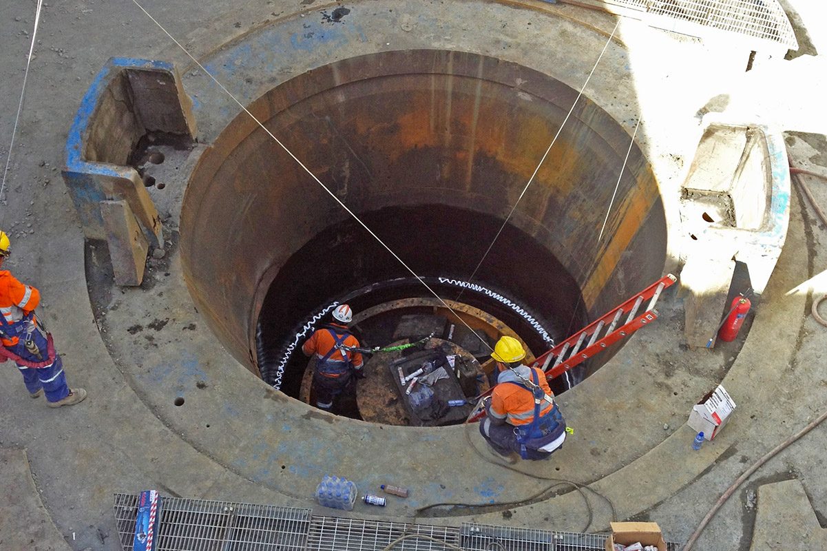 A crusher during a Kaltech reline