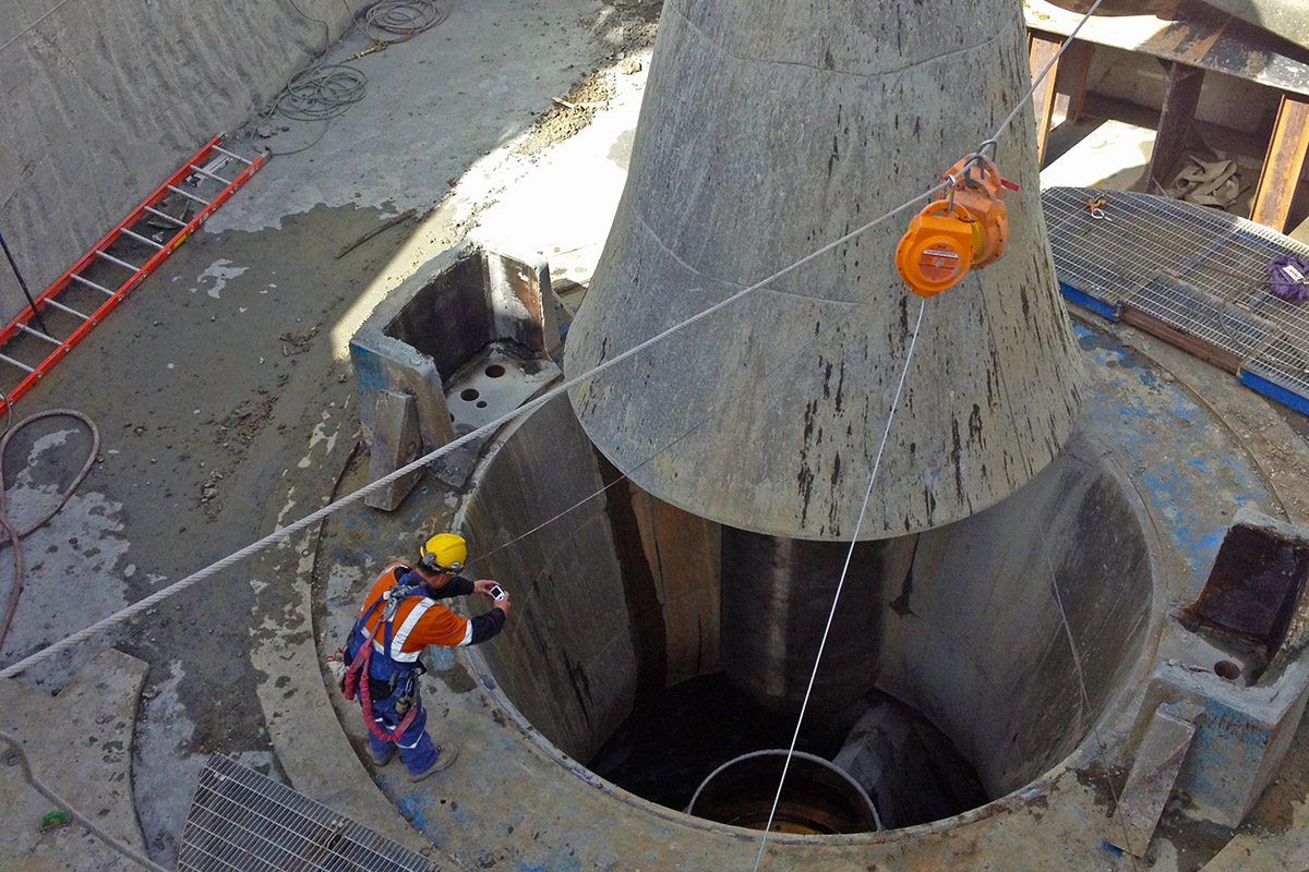 A crusher on a Kaltech job site