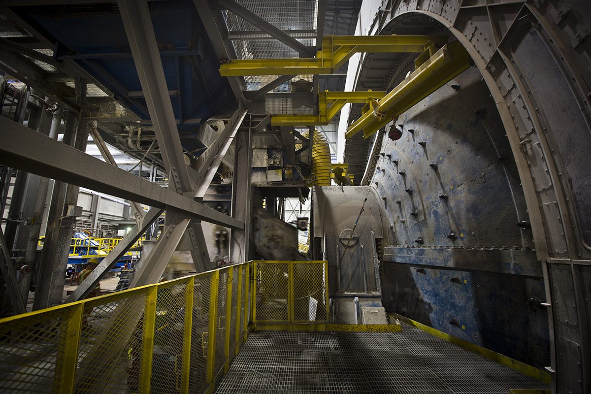 Mill reline at Canadian Malartic