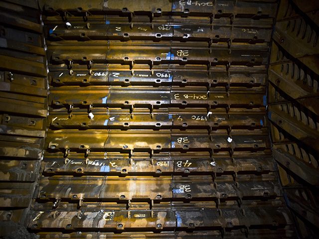 Inside a mill showing liner panels